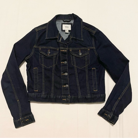 Forever 21 Denim Jacket Womens Size Medium - Picture 1 of 16